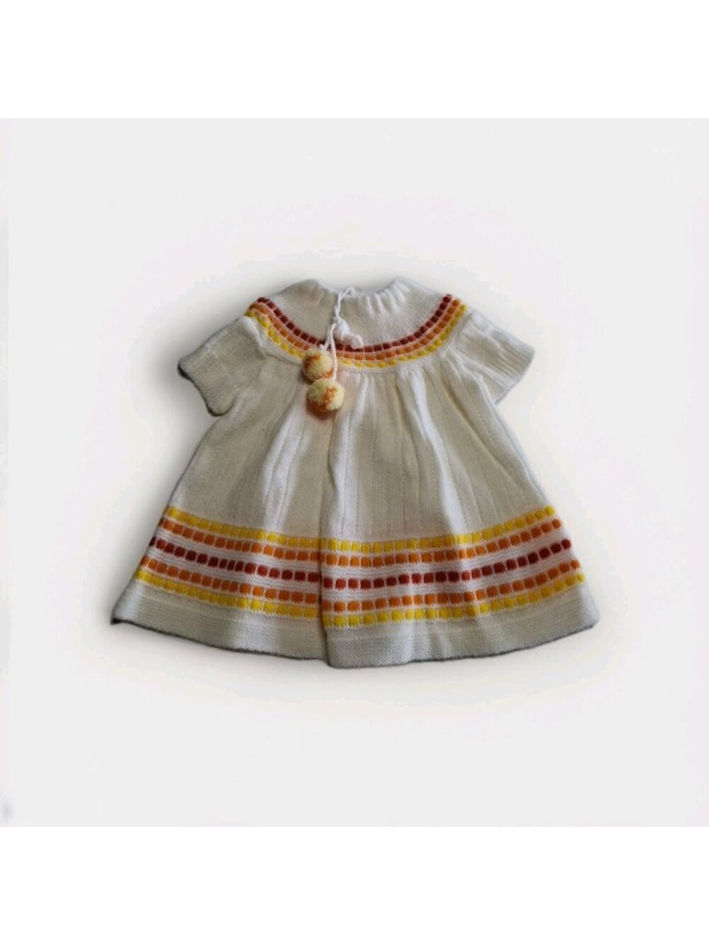 Vintage Marshall Fields Baby  Dress , Size "74" Made in Germany, Knitted, 1970's